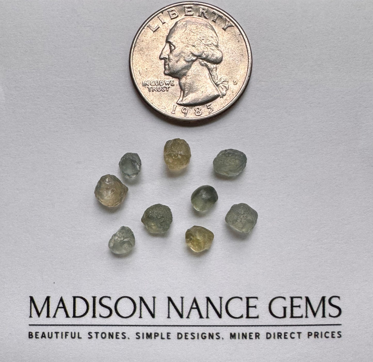 Montana Sapphires, Facet Grade Rough, 12.91 cts.