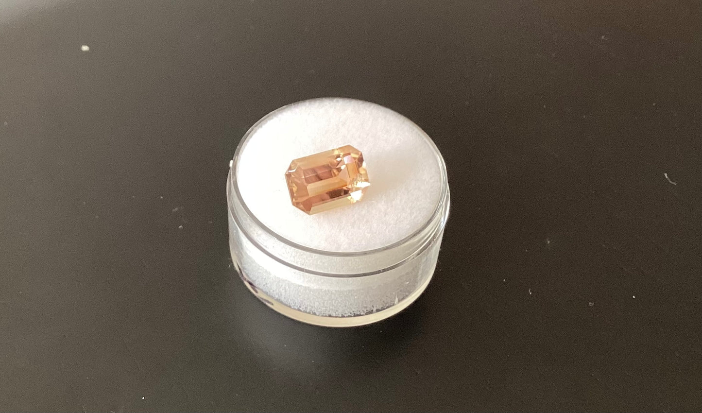 Oregon Sunstone, Pink Emerald Cut, 2.97 cts.