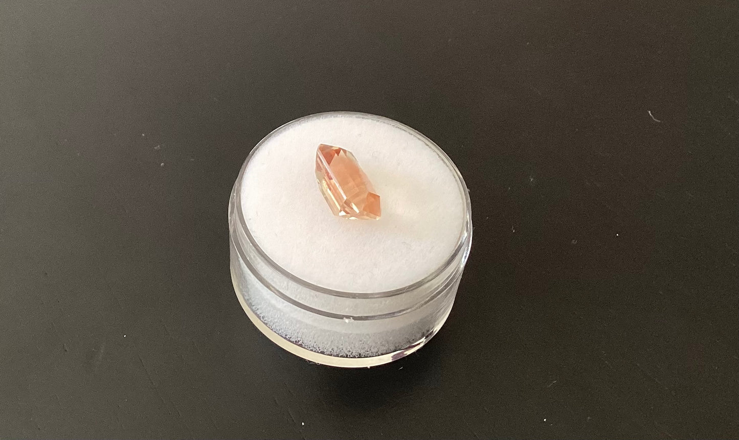 Oregon Sunstone, Pink Emerald Cut, 2.97 cts.