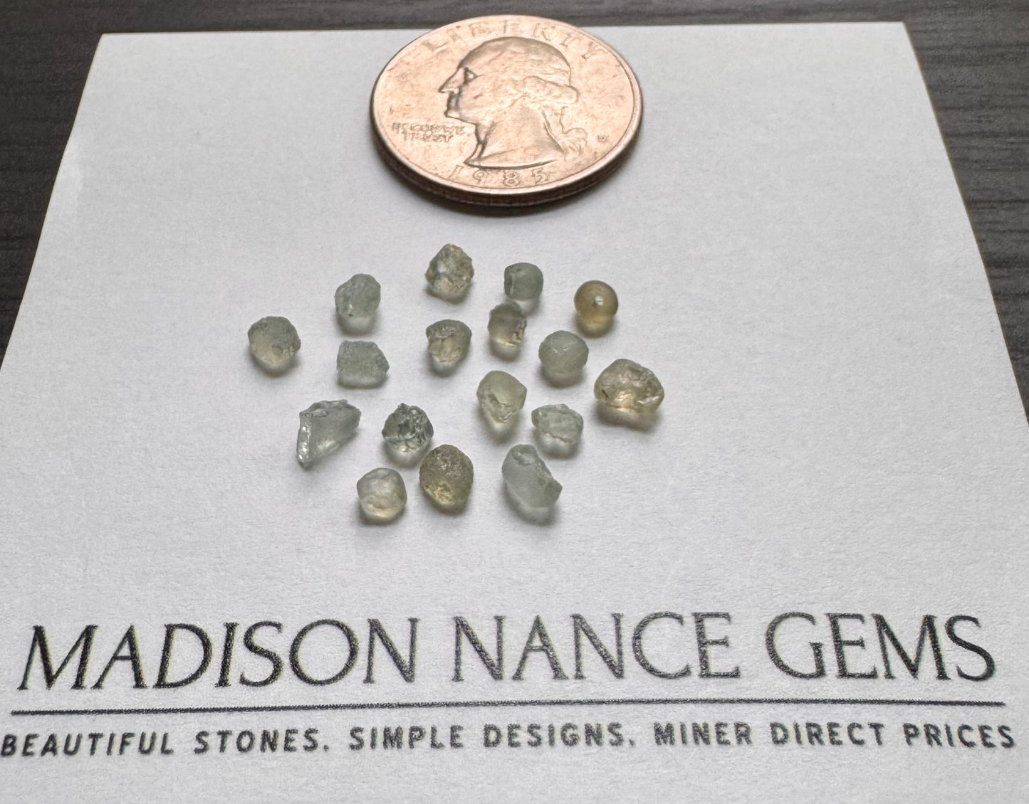 Montana Sapphires, Facet Grade Rough, 6.34 cts.