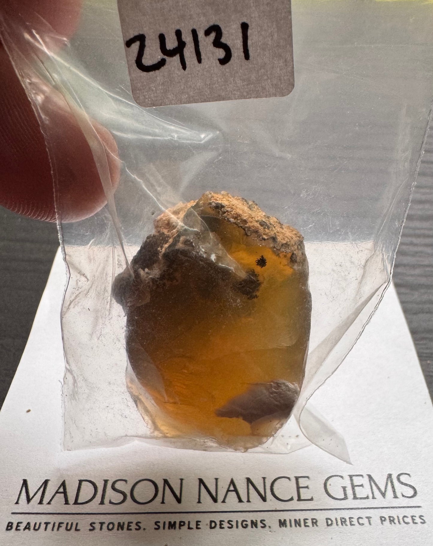 Oregon Fire Opal, Orange Facet Grade Rough, 96.20 cts.