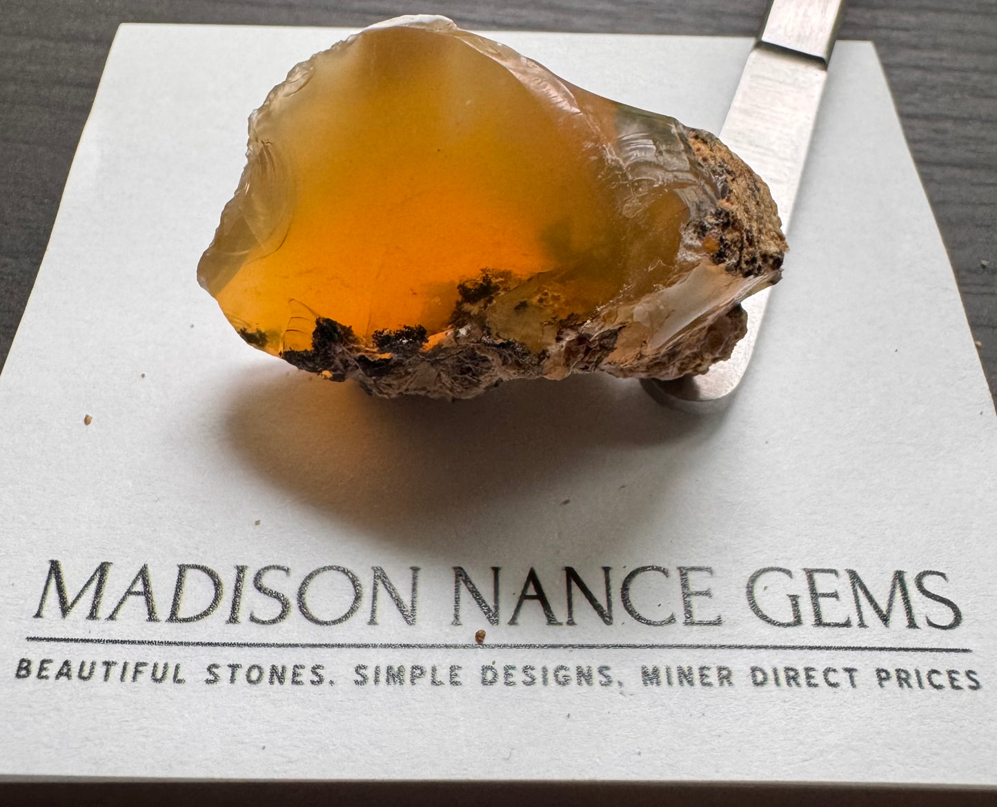 Oregon Fire Opal, Orange Facet Grade Rough, 96.20 cts.