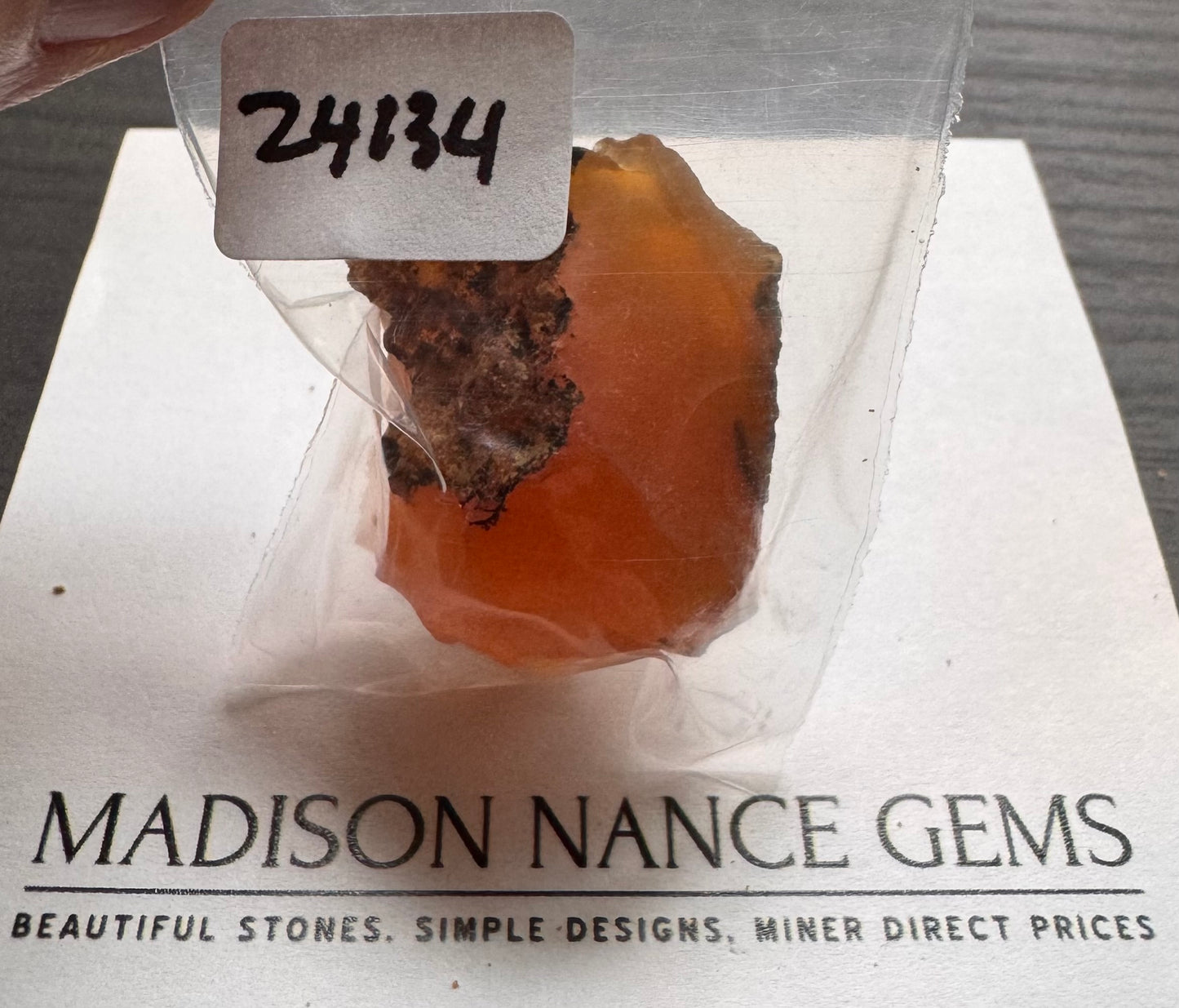 Oregon Fire Opal, Orange Facet Grade Rough, 73.48 cts.