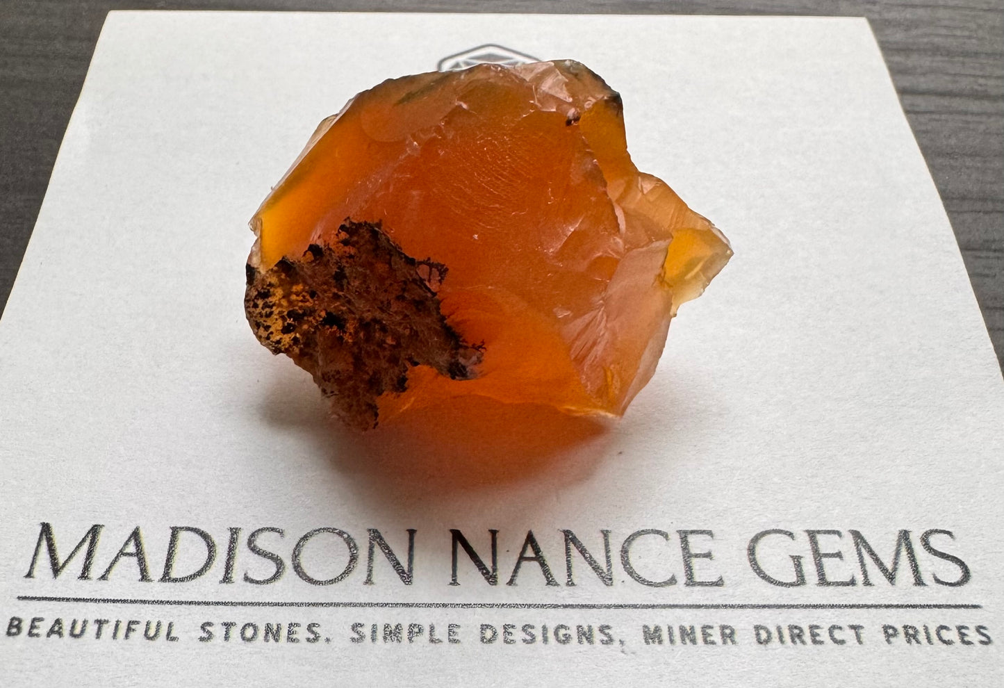 Oregon Fire Opal, Orange Facet Grade Rough, 73.48 cts.