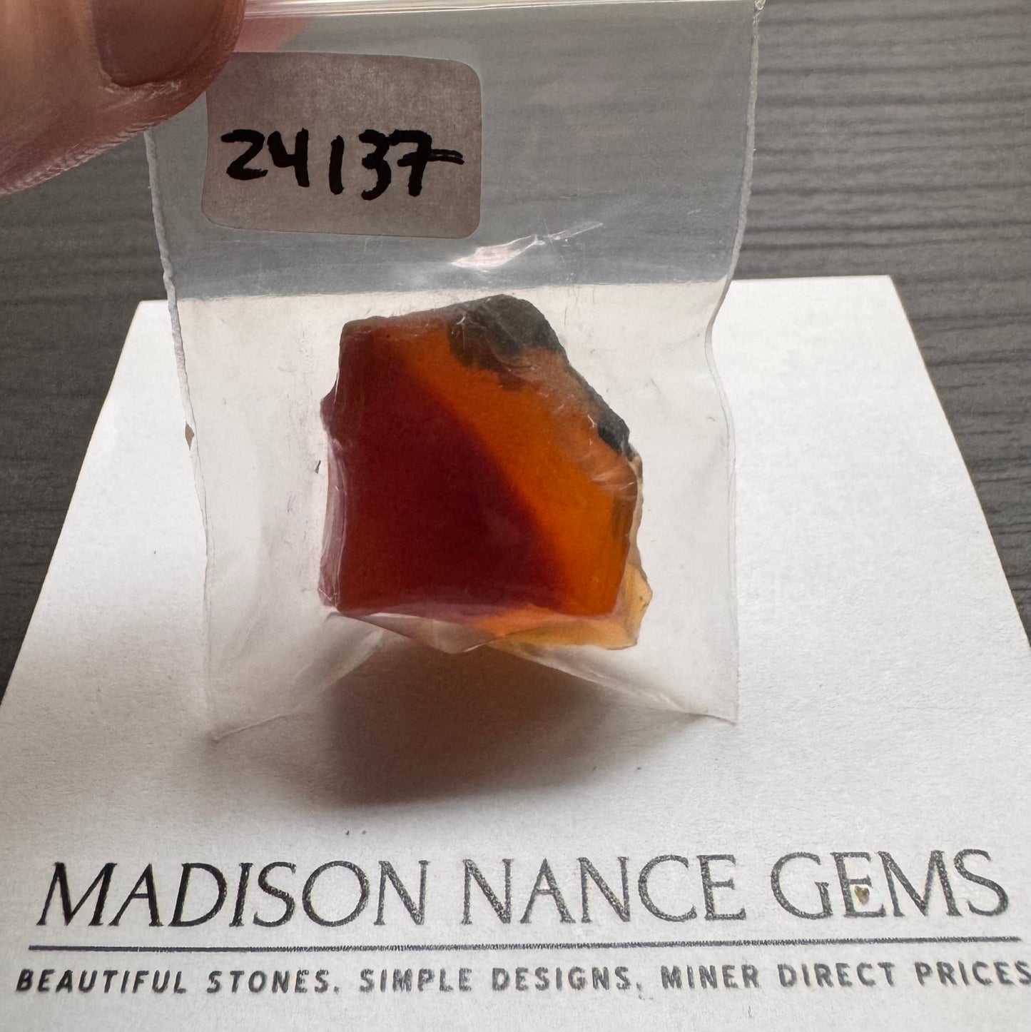 Oregon Fire Opal, Bicolor Facet Grade Rough, 52.16 cts.