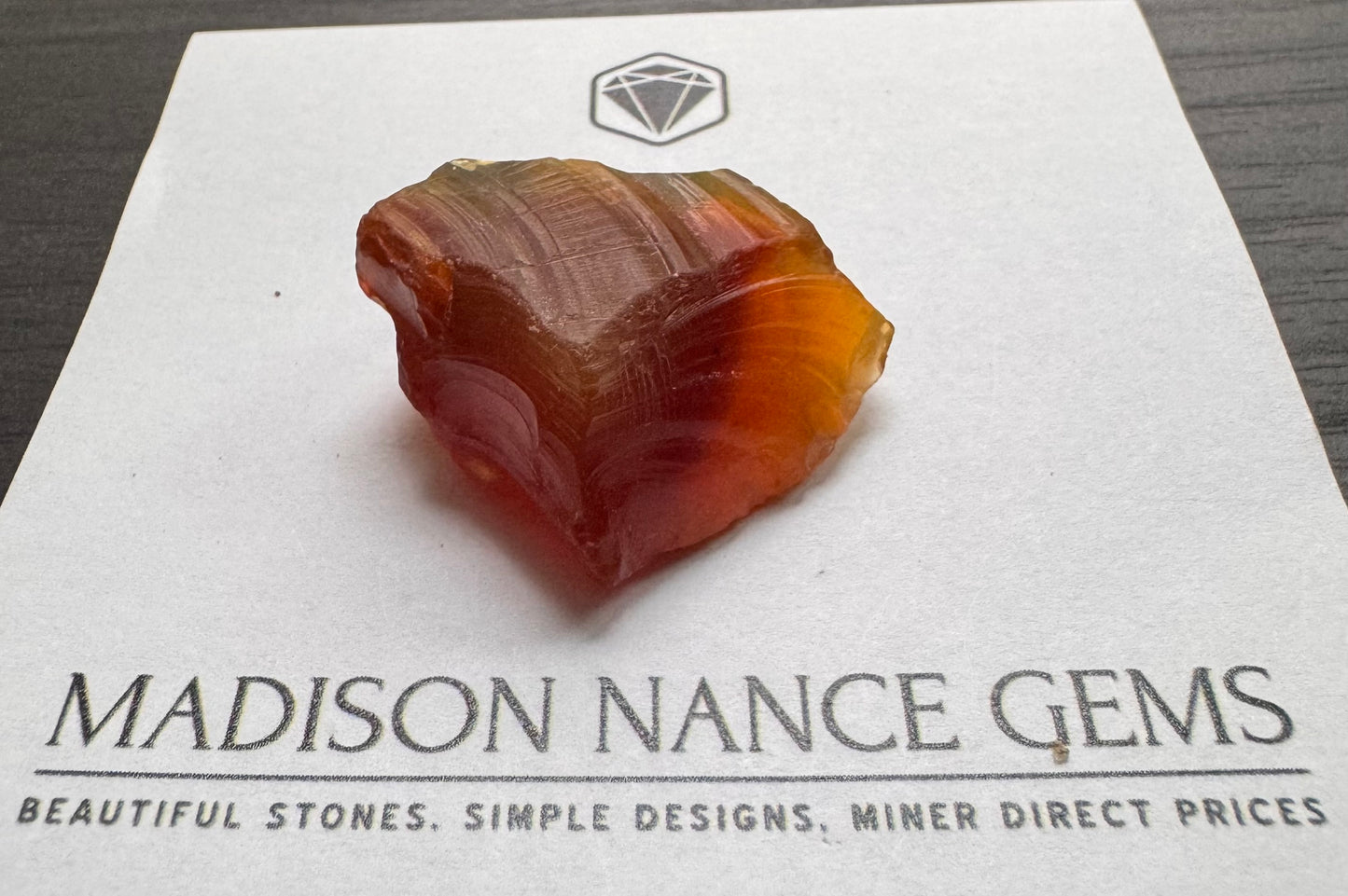 Oregon Fire Opal, Bicolor Facet Grade Rough, 52.16 cts.