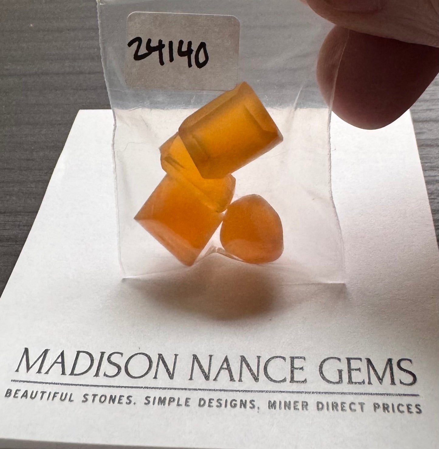 Oregon Fire Opal, Yellow Facet Grade Preforms, 37.33 cts.
