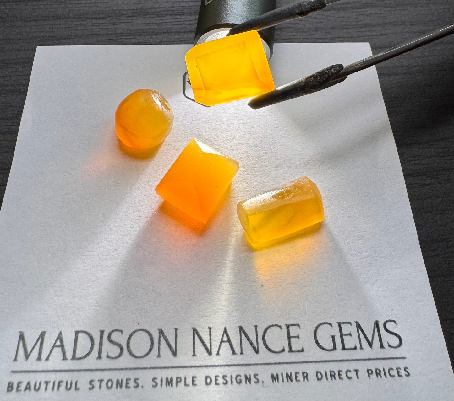 Oregon Fire Opal, Yellow Facet Grade Preforms, 37.33 cts.