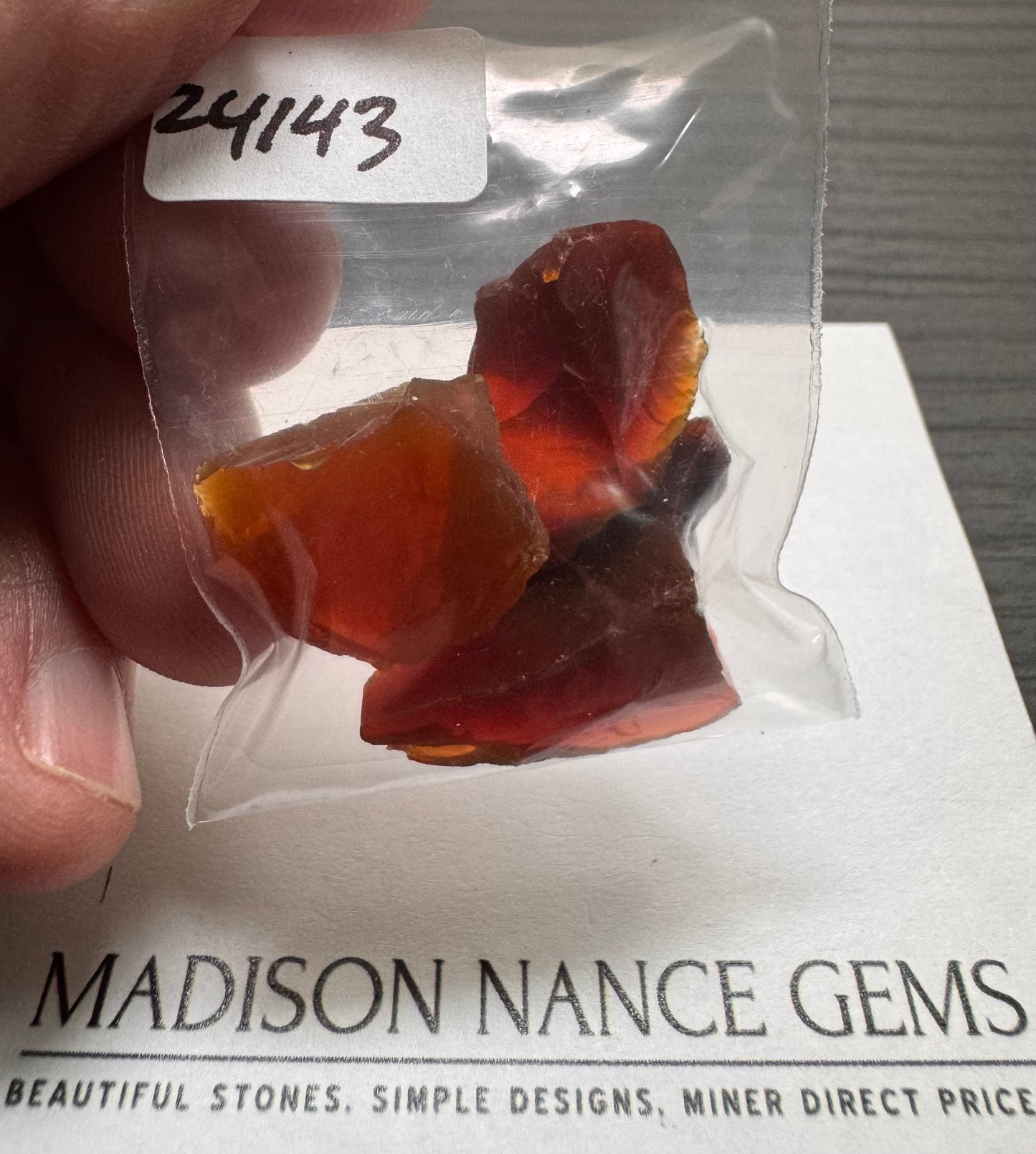 Oregon Fire Opal, Facet Grade Rough, 40.03 cts.