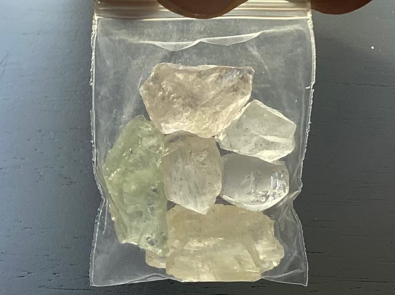 Beryls, Cab Grade Rough, 75.82 cts.