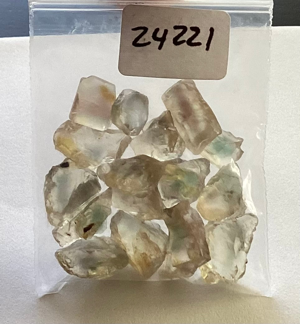 Oregon Sunstone, Facet Grade Rough Parcels - Greens, 51.73 cts.