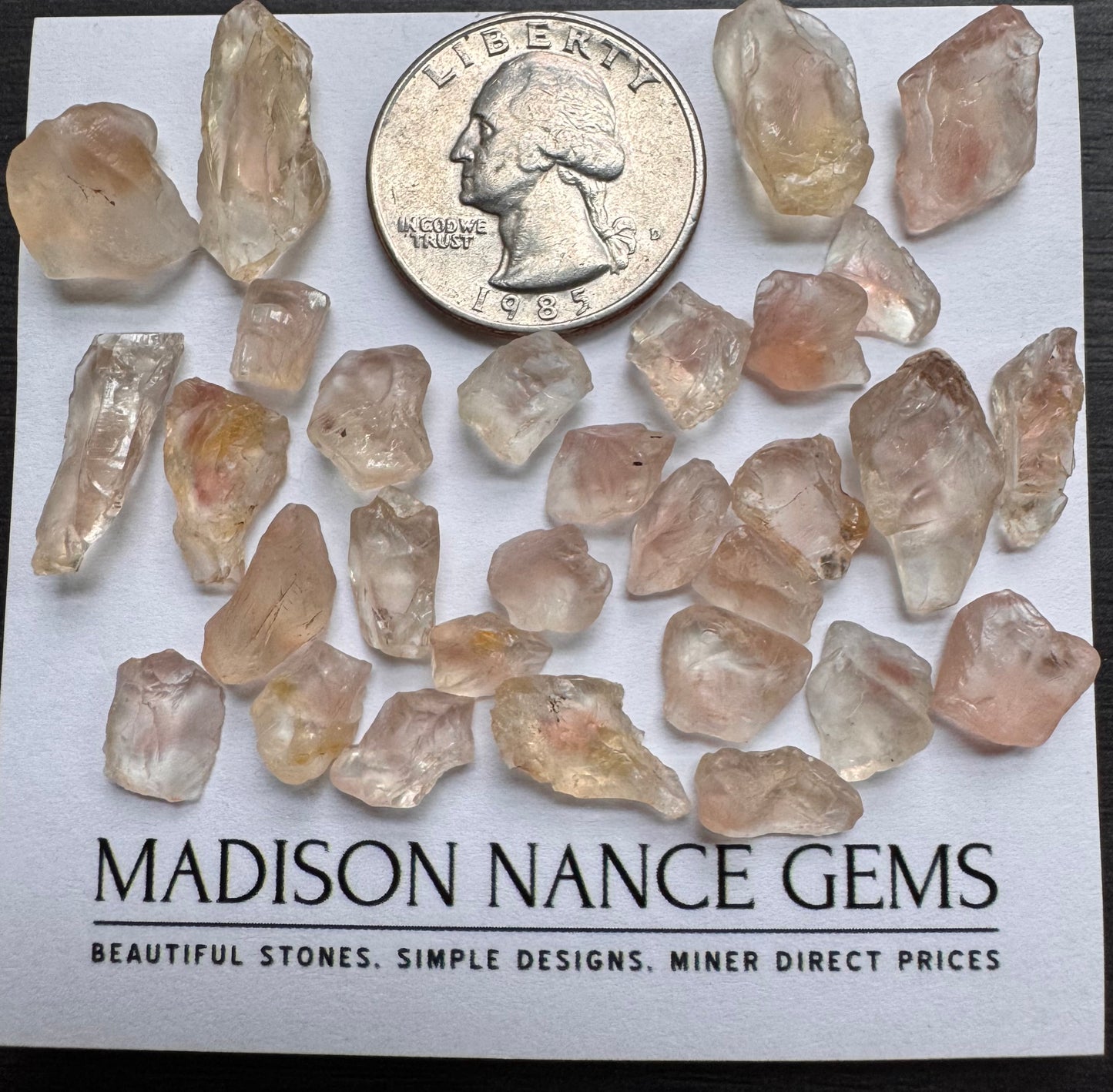 Oregon Sunstone, Pink Facet Grade Rough, 78.18 cts.