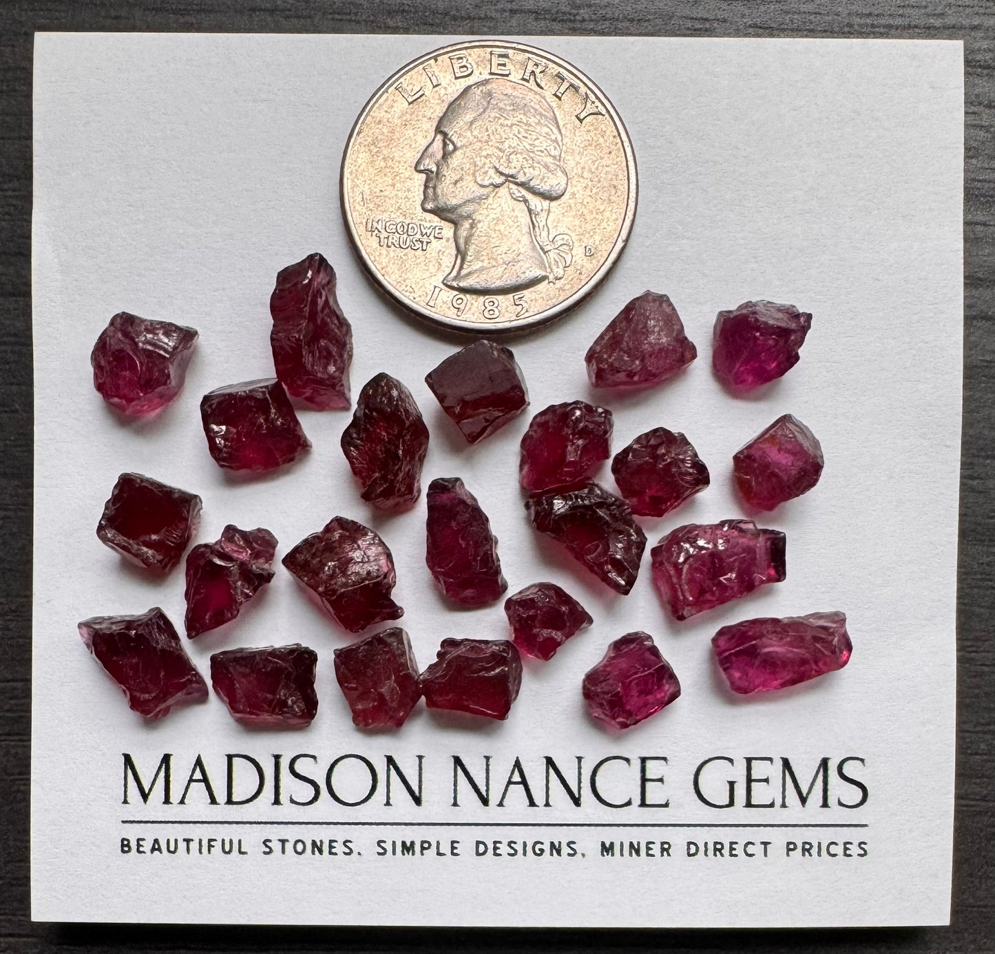 Rhodolite Garnet, Facet Grade Rough, 67.44 cts.