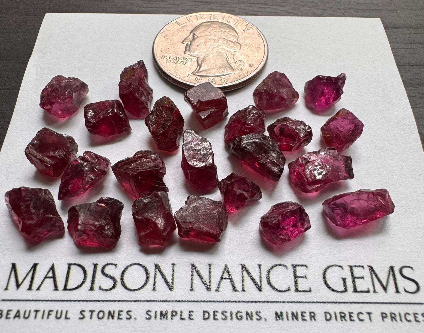 Rhodolite Garnet, Facet Grade Rough, 67.44 cts.