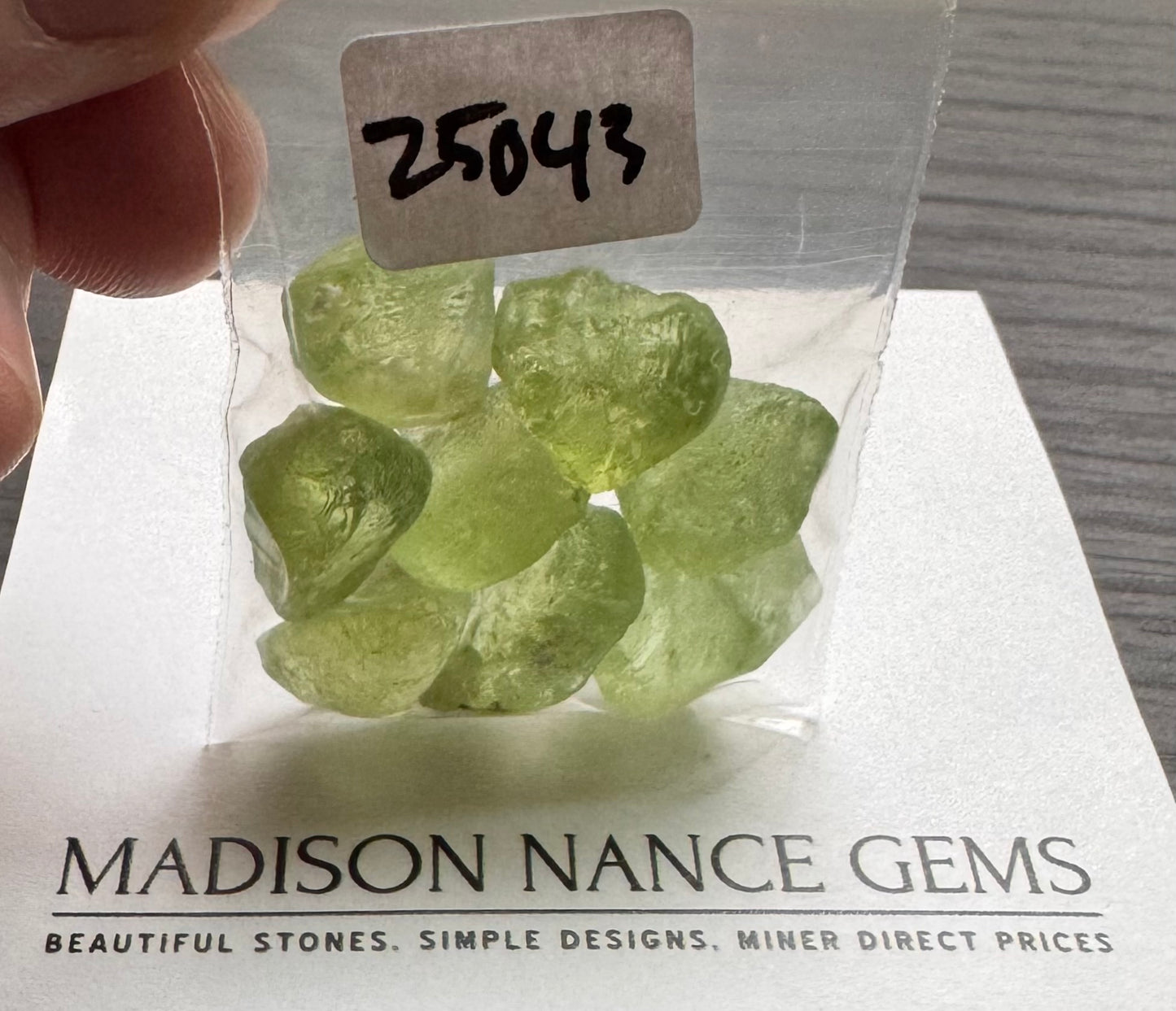 Peridot, Facet Grade Rough, 90.64 cts.