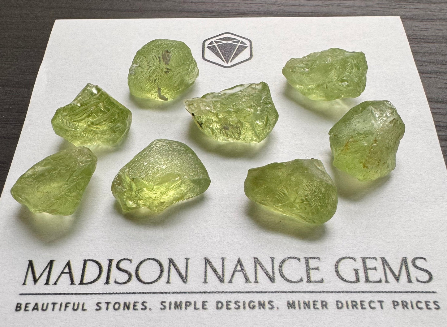 Peridot, Facet Grade Rough, 90.64 cts.