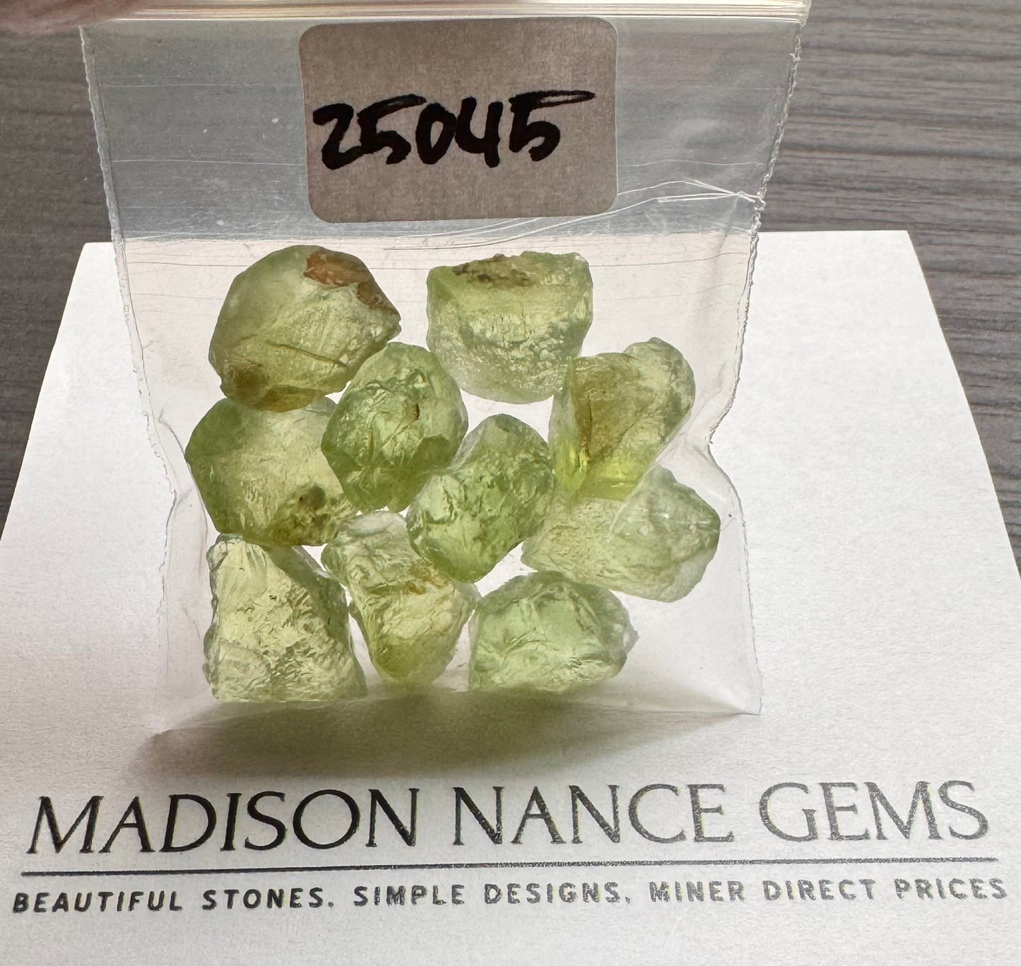 Peridot, Facet Grade Rough, 75.00 cts.