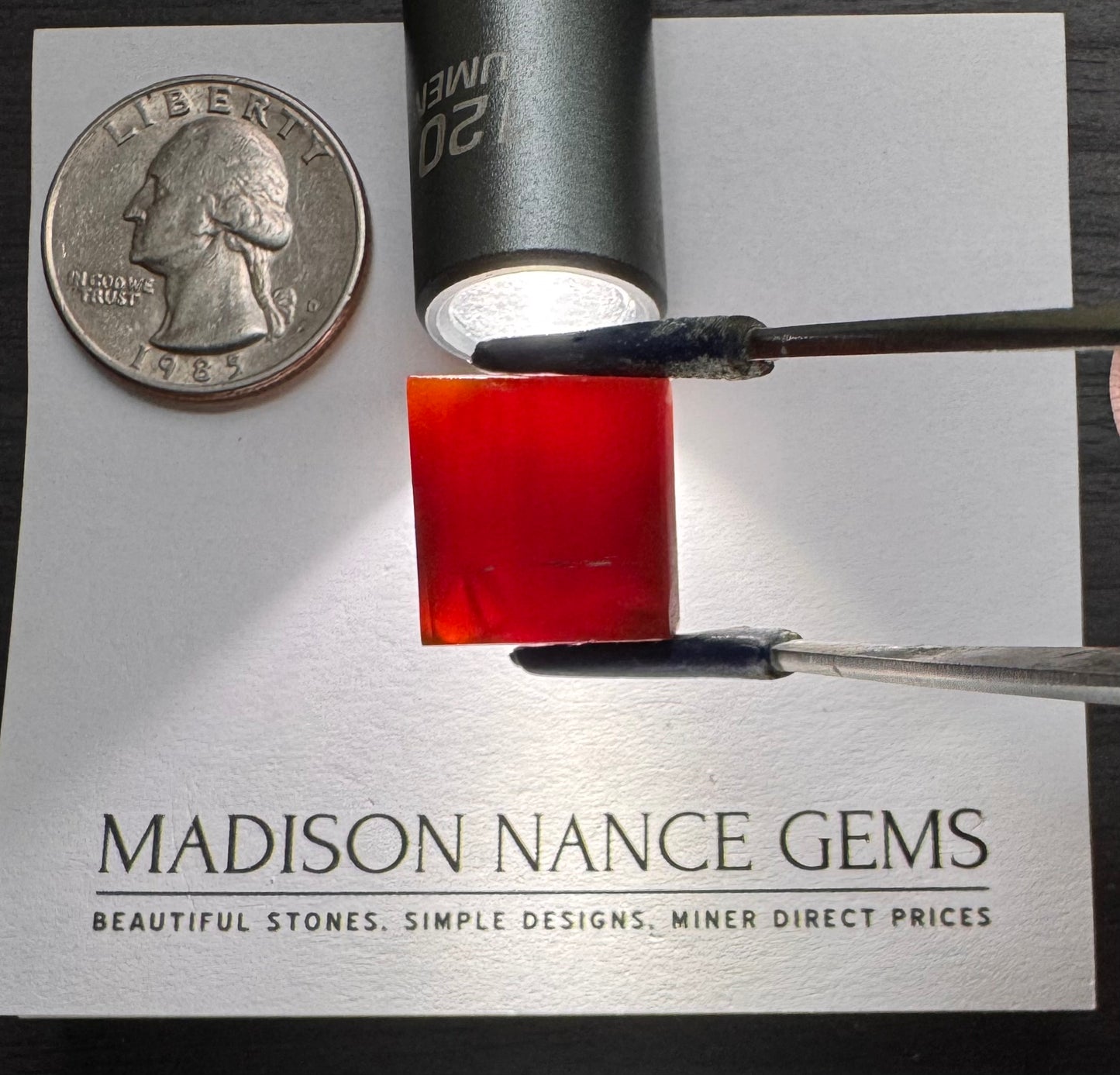 Oregon Fire Opal, Chocolate Facet Grade Preform, 22.18 cts.