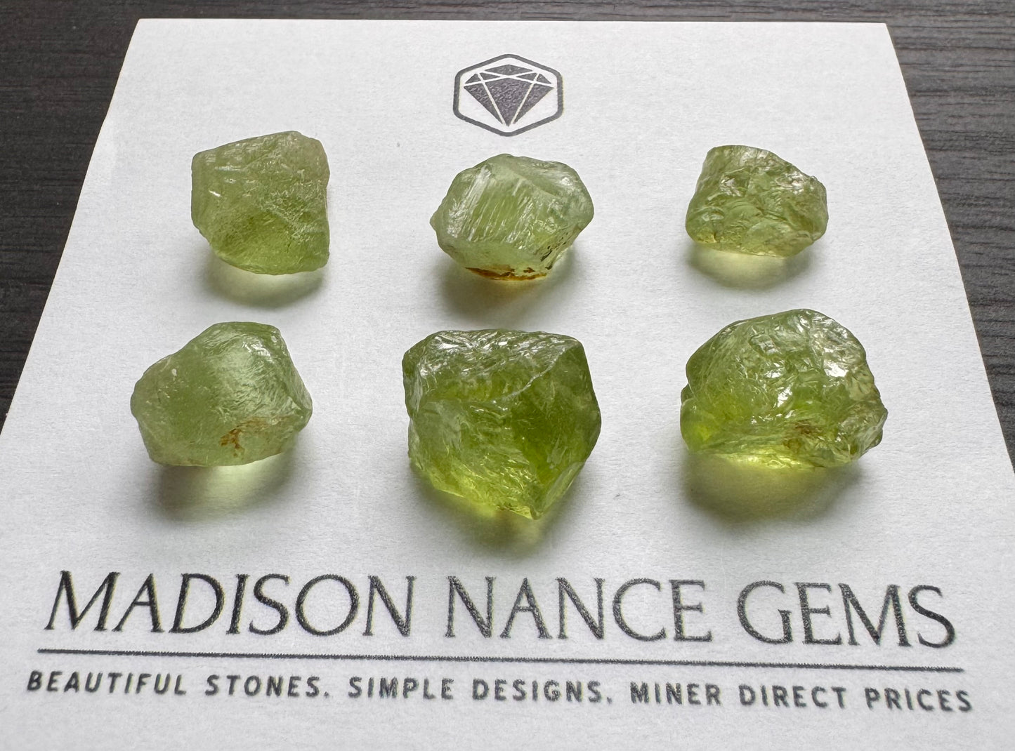 Peridot, Facet Grade Rough, 70.00 cts.
