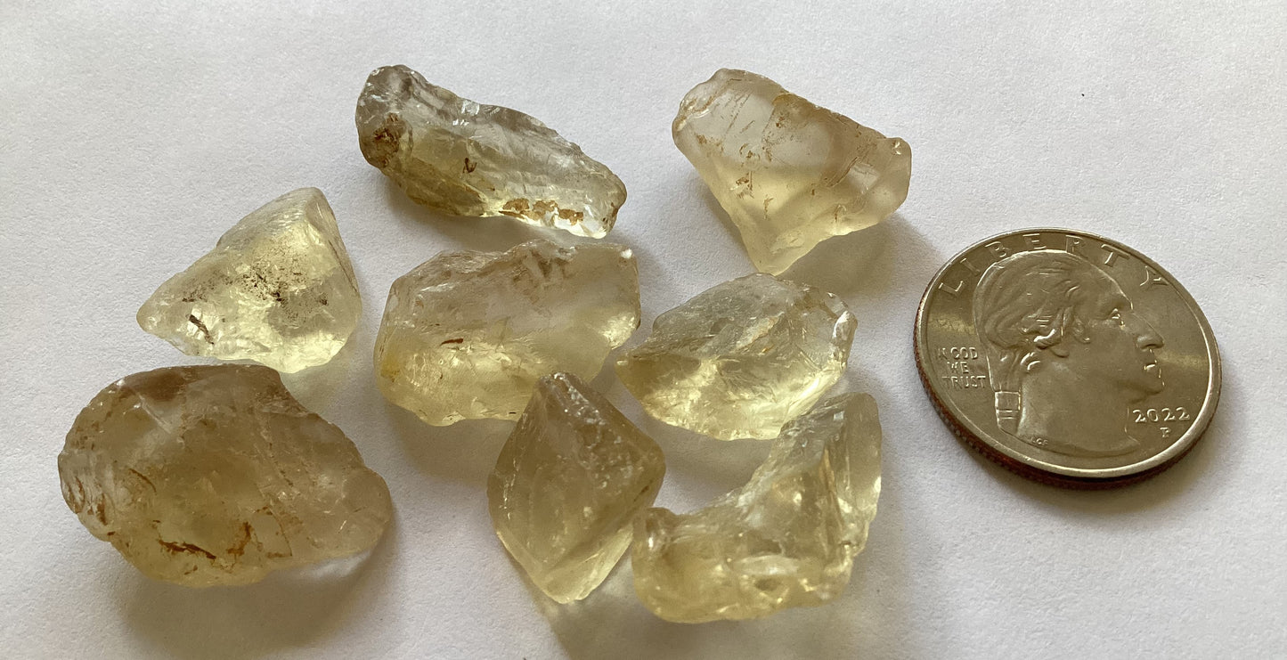 Oregon Sunstone, Facet Grade Rough Parcels - Clear, 10+ cts. 103.53 cts.