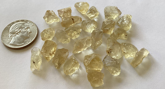 Oregon Sunstone, Facet Grade Rough Parcels - Clear, 3-5 cts. 110.01 cts.