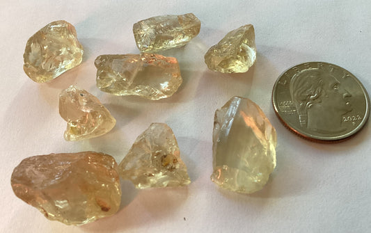 Oregon Sunstone, Facet Grade Rough Parcels - Clear, 10+ cts. 106.45 cts.