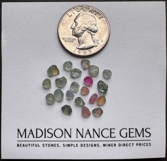 Montana Sapphires, Facet Grade Rough, 12.90 cts.