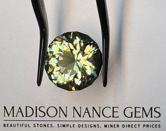 Prasiolite, Green Round Brilliant Cut, 25.11 cts.