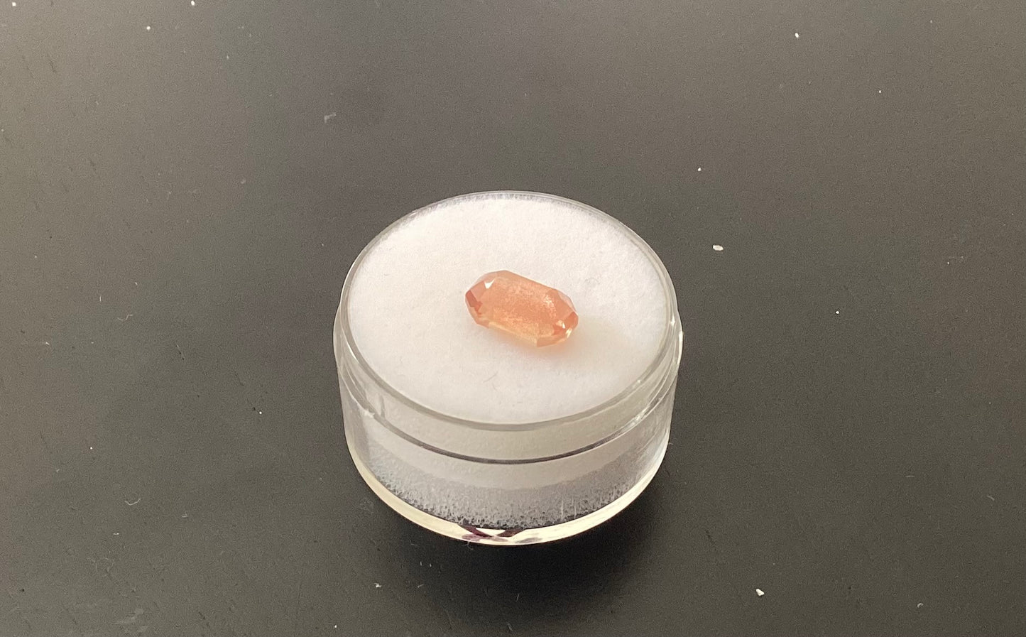 Oregon Sunstone, Bubblegum Pink Emerald Cut, 1.79 cts.