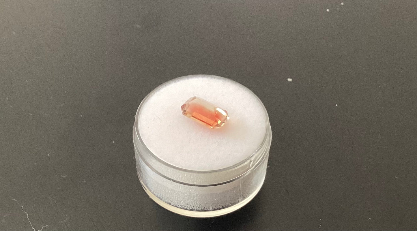 Oregon Sunstone, Red Emerald Cut, 1.93 cts.