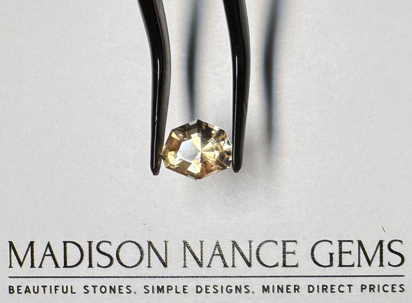 Oregon Sunstone, Light Pink Oyster Stepped Cut, 2.59 cts.