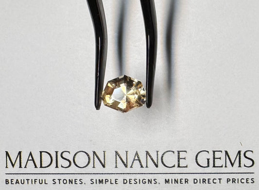 Oregon Sunstone, Light Pink Oyster Stepped Cut, 2.59 cts.