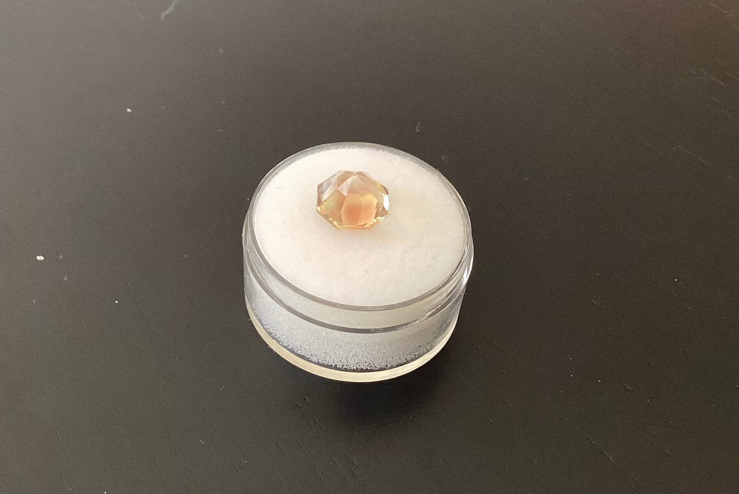 Oregon Sunstone, Golden Pink Octagon Stepped Cut, 3.02 cts