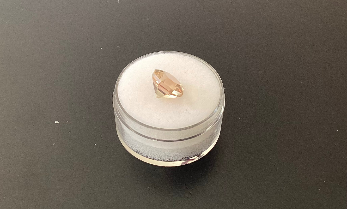 Oregon Sunstone, Golden Pink Octagon Stepped Cut, 3.02 cts