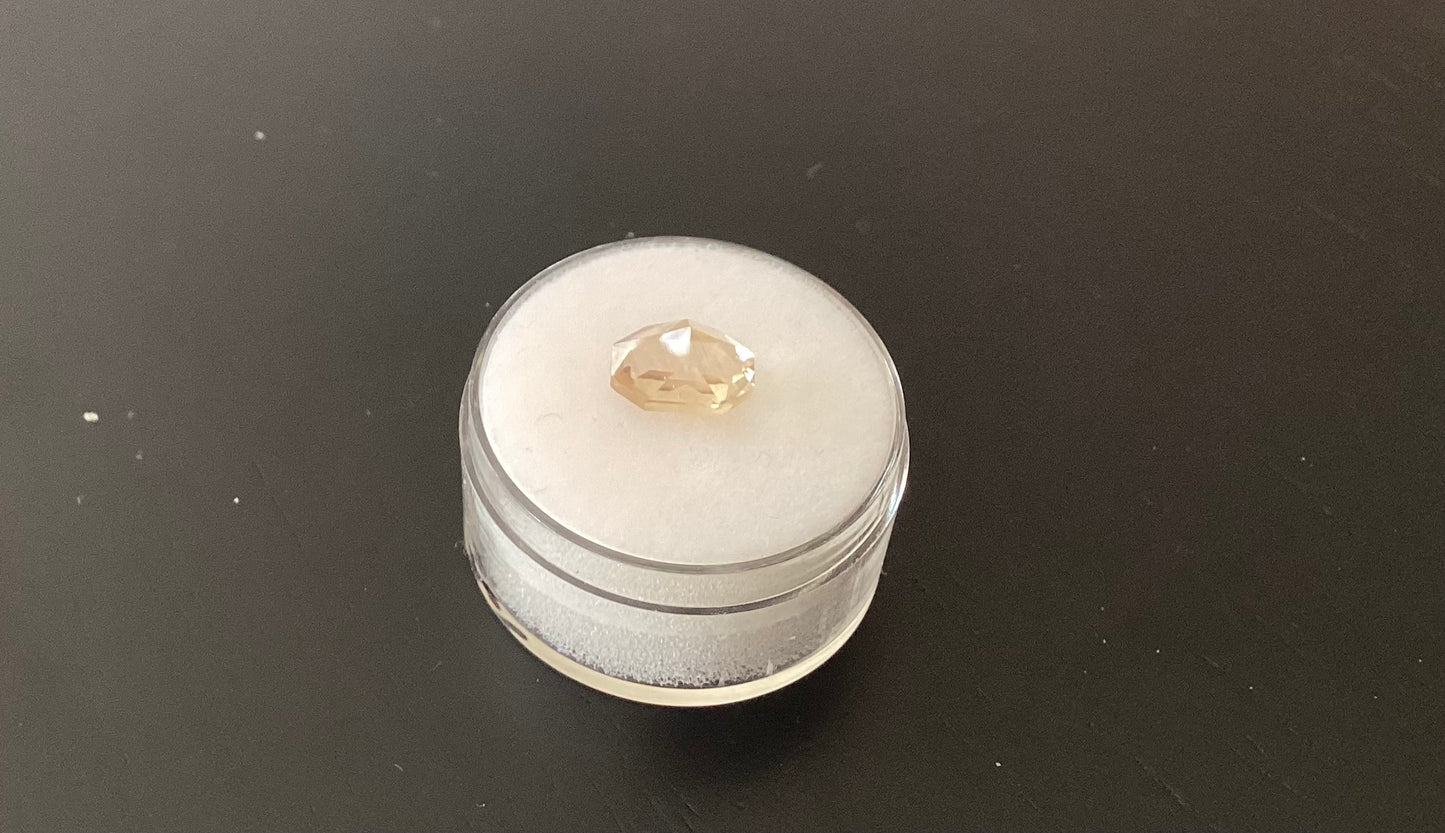 Oregon Sunstone, Light Pink Oval Stepped Cut, 2.23 cts.