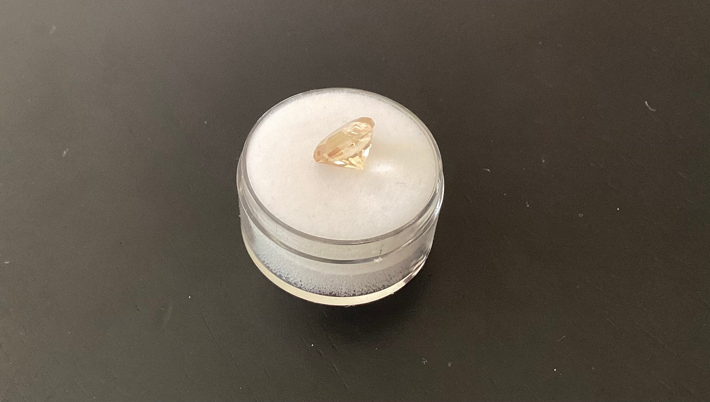 Oregon Sunstone, Light Pink Oyster Stepped Cut, 2.59 cts.