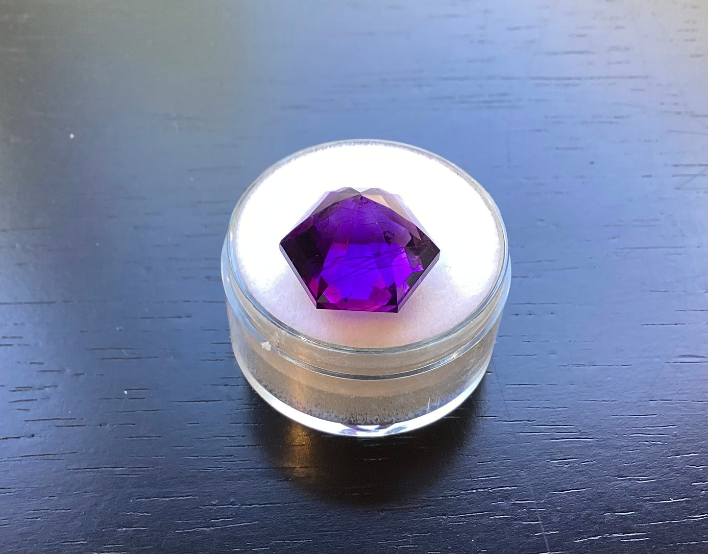 Amethyst, Dark Purple Hexagon Step Cut, 11.31 cts.