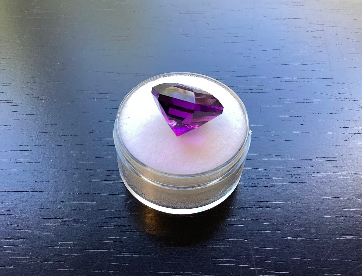 Amethyst, Dark Purple Hexagon Step Cut, 11.31 cts.