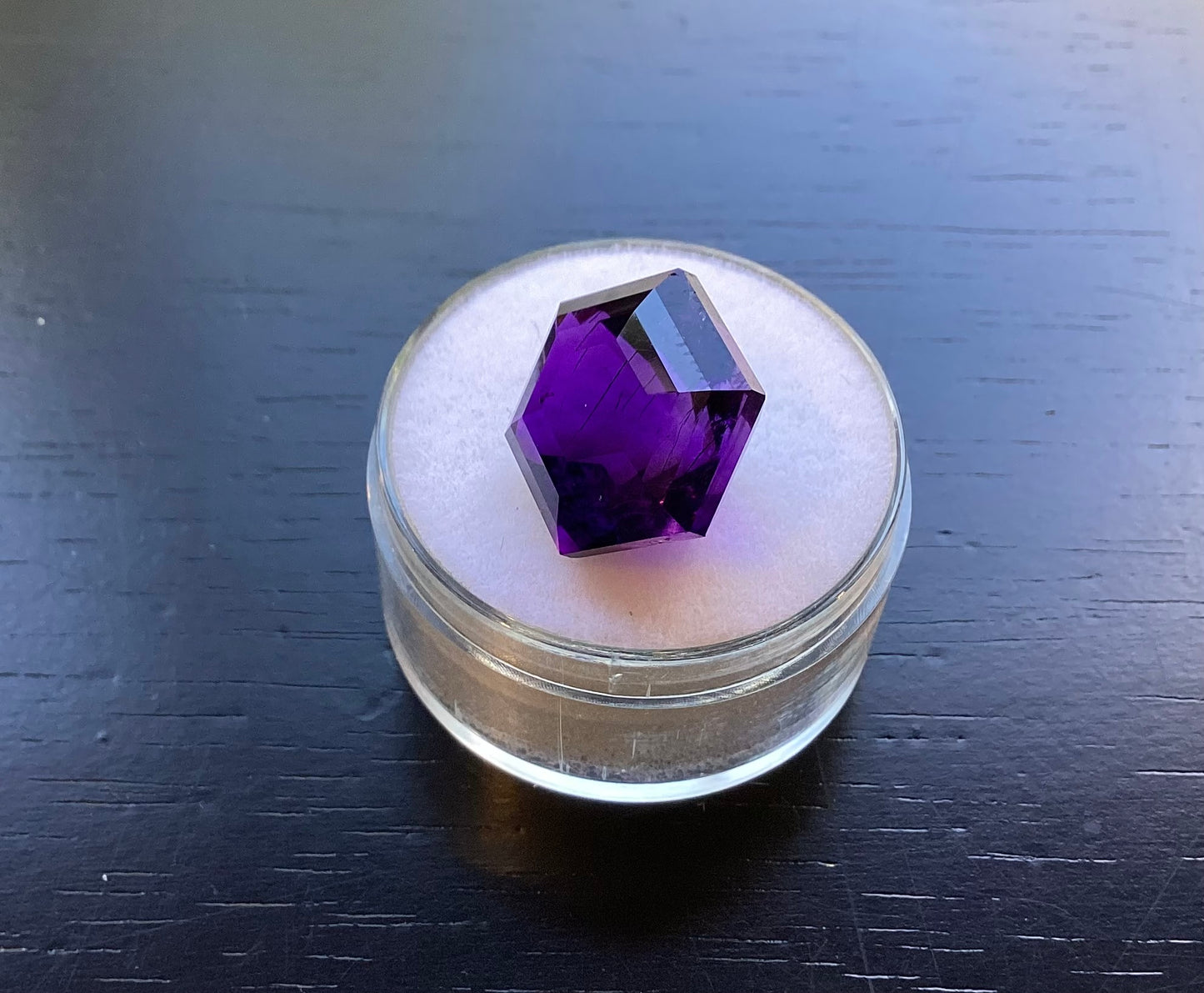 Amethyst, Dark Purple Hexagon Step Cut, 11.31 cts.