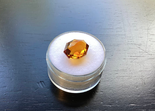 Citrine, Fanta Orange Octagon Step Cut, 5.41 cts.