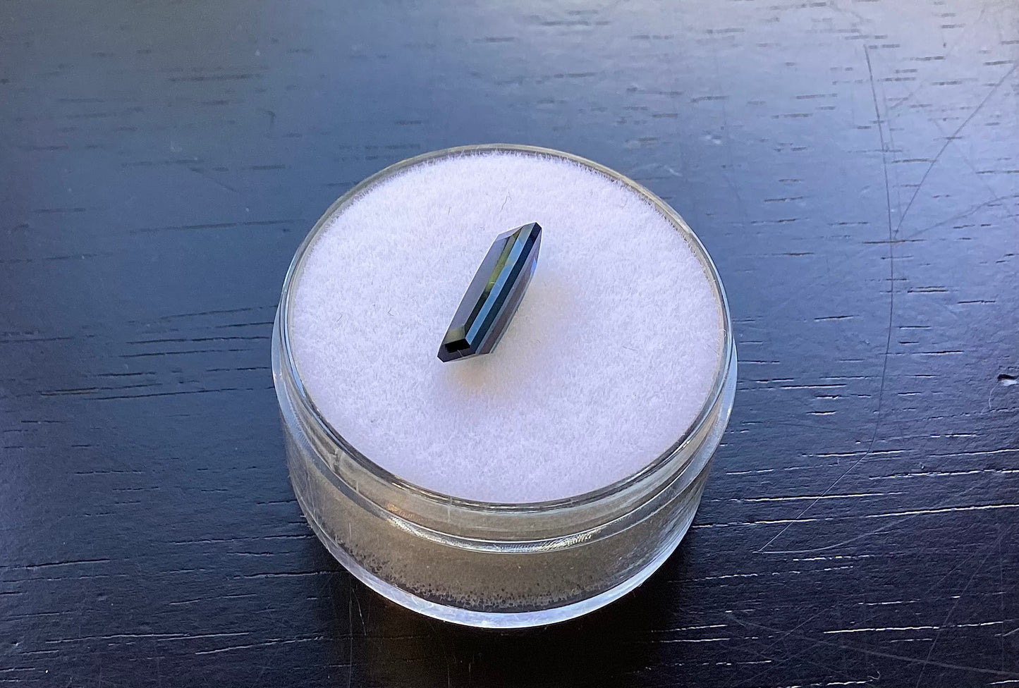 Indicolite Tourmaline, Dark Blue Baguette, 1.12 cts.