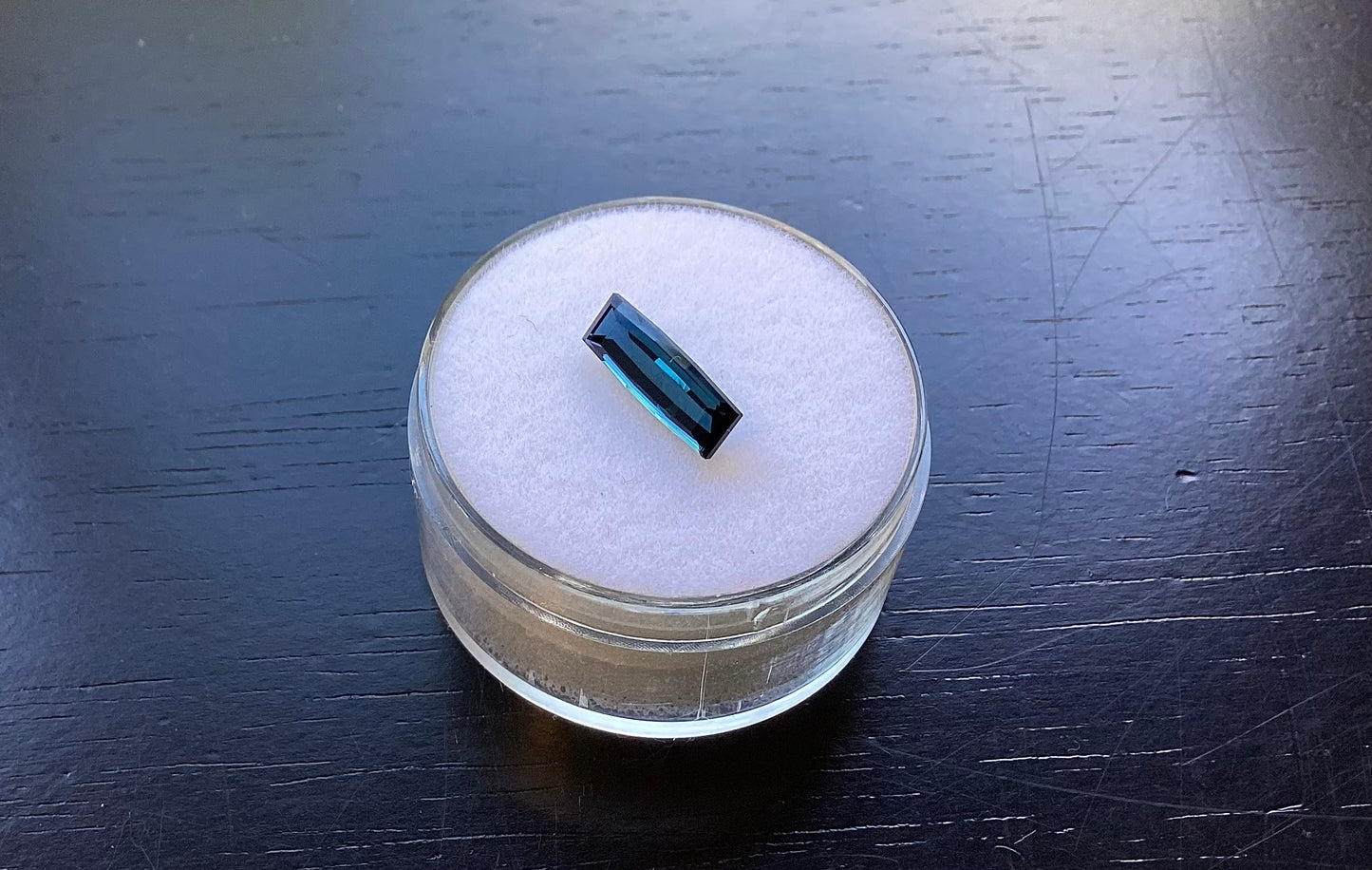 Indicolite Tourmaline, Dark Blue Baguette, 1.12 cts.