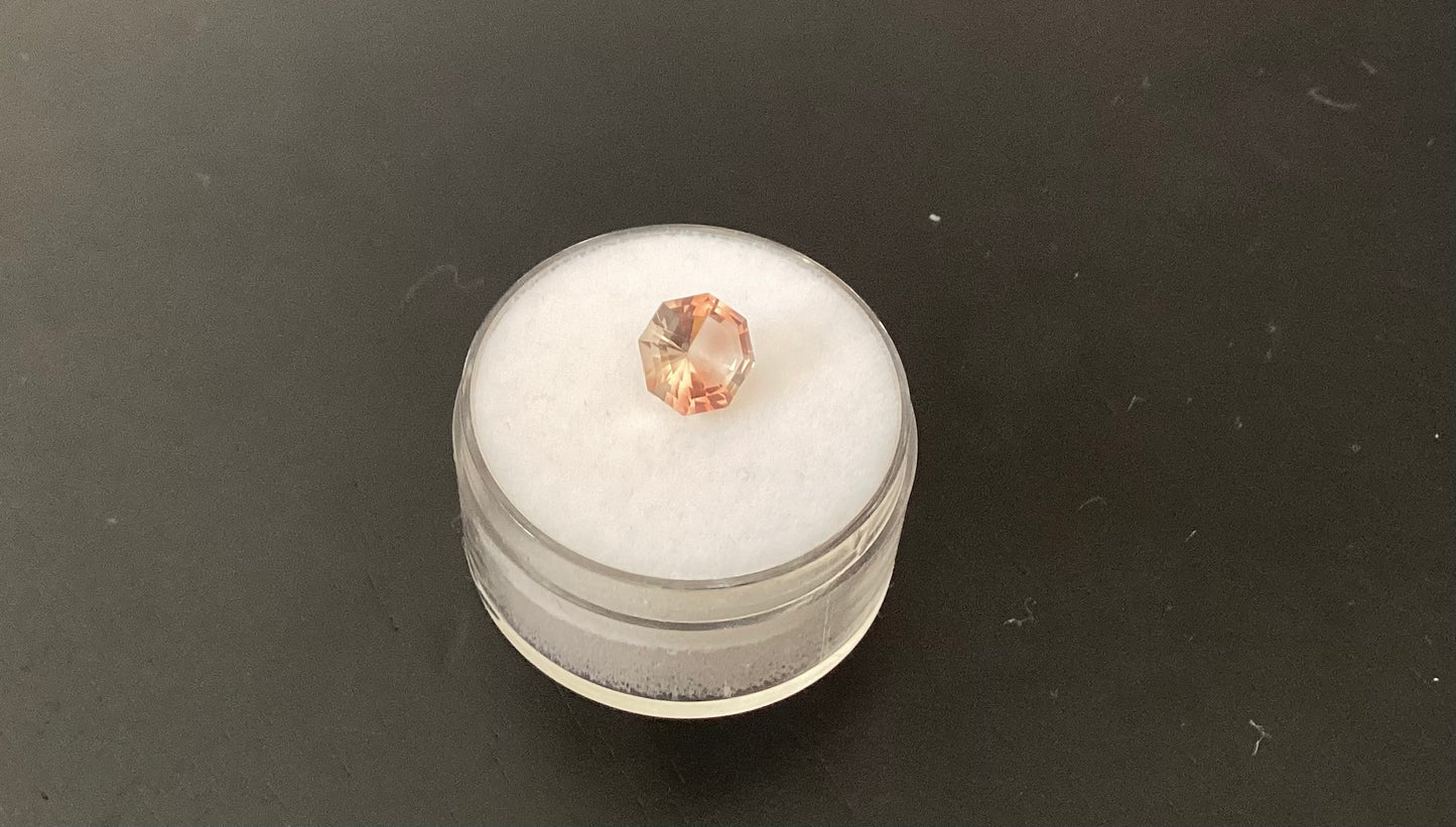 Oregon Sunstone, Light Red Octagon Stepped Cut, 1.33 cts.