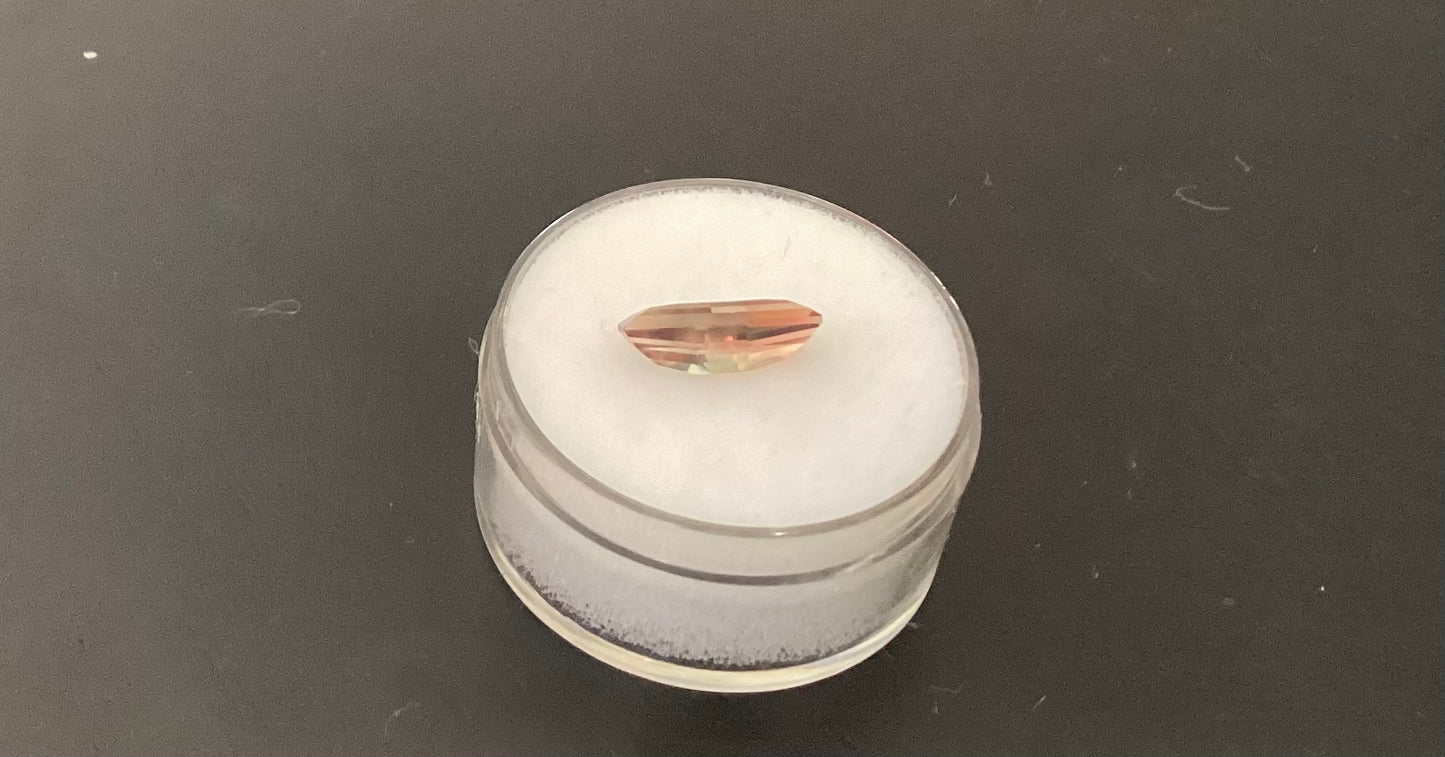 Oregon Sunstone, Watermelon Diamond Stepped Cut, 1.61 cts.