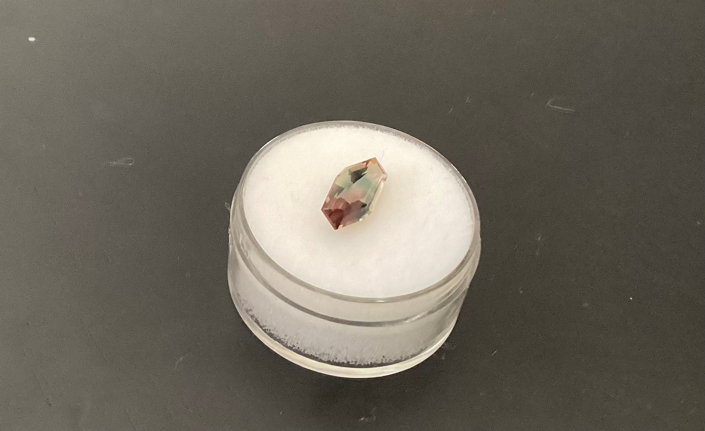 Oregon Sunstone, Watermelon Diamond Stepped Cut, 1.61 cts.