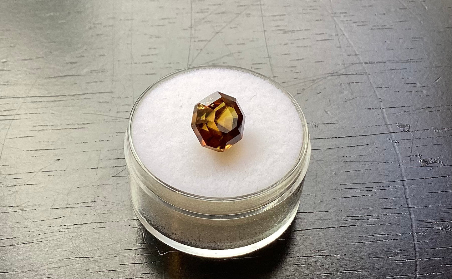 Sphene, Honey Brown Octagon Stepped Cut, 3.98 cts.