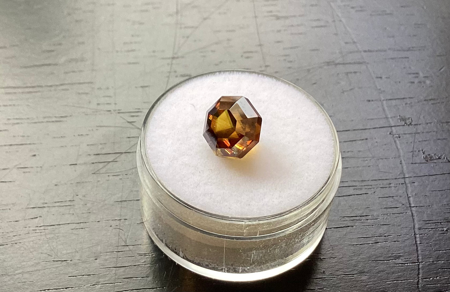 Sphene, Honey Brown Octagon Stepped Cut, 3.98 cts.