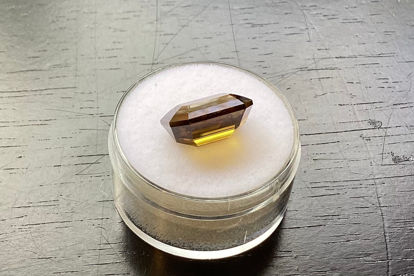 Sphene, Golden Emerald Cut, 7.13 cts.