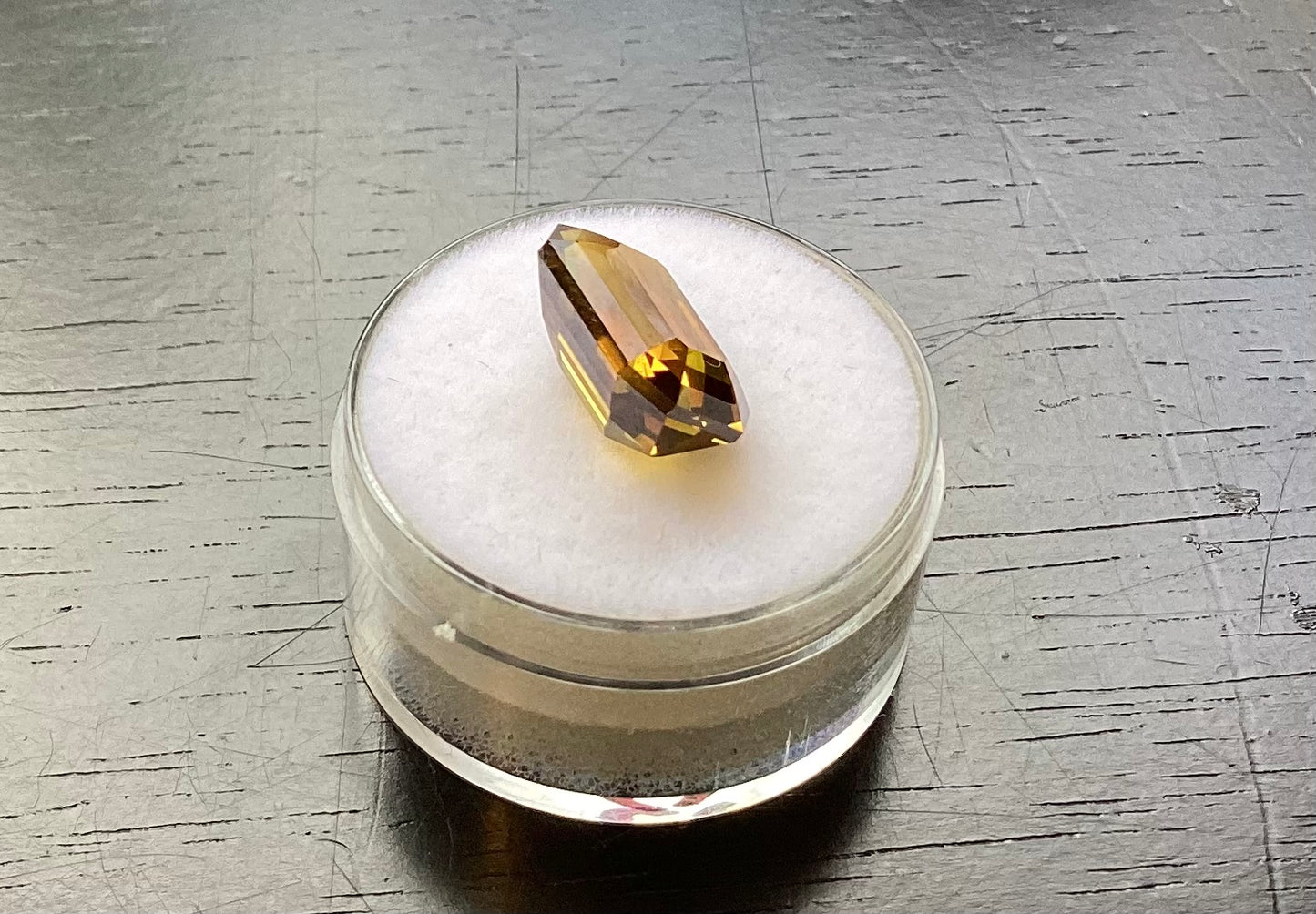 Sphene, Golden Emerald Cut, 7.13 cts.