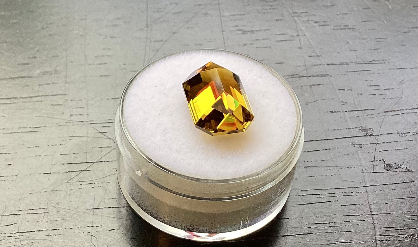 Sphene, Golden Emerald Cut, 7.13 cts.